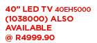 Samsung 40" LED TV-40EH5000