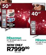 Hisense 50" 3D Smart LED TV-50K390
