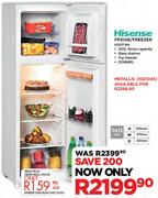 Hisense Metallic Fridge/Freezer