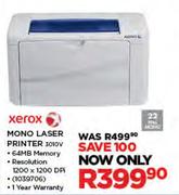Xerox Mono Laser Printer 3010V