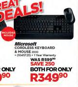 Microsoft Cordless Keyboard & Mouse 2000