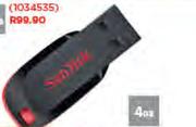 SanDisk 4GB Cruzer Blade Flash Drive 