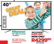 Hisense 32" LED TV(32D33)