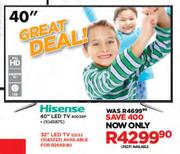 Hisense 40" LED TV(40D36P)
