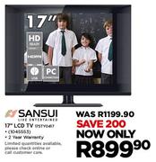 Sansui 17" HD Ready LCD TV 17STY0417