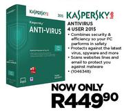 Kaspersky Antivirus 4 User 2015