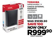 Toshiba Canvio 1TB External Hard Drive HDTP310EK3AA