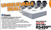 Swann 4 Channel 500GB DVR Security System & Recorder DVR4-1500