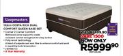 Sleepmasters 152cm Costa Rica Dual Comfort Queen Base Set