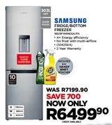 Samsung 303Ltr Fridge/Bottom Freezer RB29FWRNDSA/FA