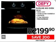 Defy Slimline 600 Oven DB0331