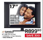 Sansui 17" LCD TV 17STY0417