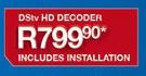 DSTV HD Decoder-Including Installation