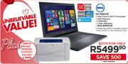 Dell Notebook plus Xerox Mono Printer
