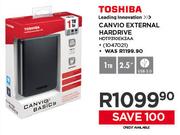 Toshiba 1TB Canvio External Hard Drive HDTP310EK3AA