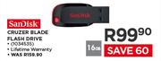 SanDisk 16GB Cruzer Blade Flash Drive