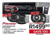 Pioneer Car Radio Kit DXT-X1669UB plus 6x9" 230 Watts Max Power Speakers plus 6" 200 Watts Max Power