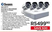 Swann Security System And Recorder DVR4-1500 4 Channel 500GB DVR