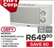 Defy 20Ltr Manual Microwave DMO349