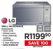 LG 28Ltr Grill Microwave MH6843GARS
