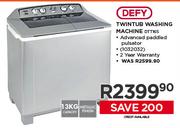 Defy 13KG Twintub Washing Machine DTT165