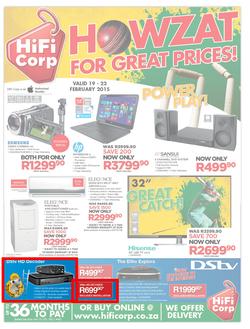 HiFi Corp : Howzat For Great Prices! (19 Feb - 22 Feb 2015), page 1