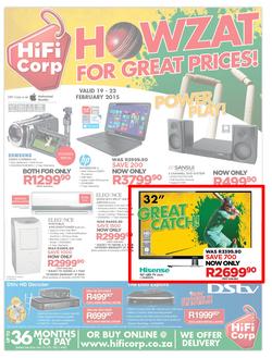 HiFi Corp : Howzat For Great Prices! (19 Feb - 22 Feb 2015), page 1