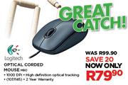 Logitech Optical Corded Mouse M90