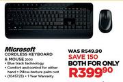Microsoft Cordless Keyboard & Mouse 2000