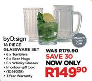 ByD:sign 18-Piece Glassware Set