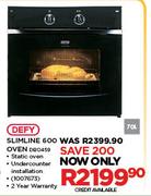 Defy 70Ltr Slimline 600 Oven DBO459