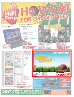 HiFi Corp : Howzat For Great Prices! (26 Feb - 1 Mar 2015), page 1