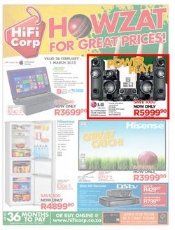 HiFi Corp : Howzat For Great Prices! (26 Feb - 1 Mar 2015), page 1