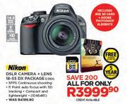 Nikon DSLR Camera + Lens 18-55 DX Package D3100