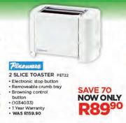 Pineware 2 Slice Toaster PET22