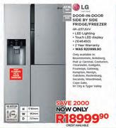 LG 614Ltr Door-In-Door Side By Side Fridge/Freezer GR-J237JSXV