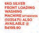 Samsung 6Kg Silver Front Loading Washing Machine WF1602WSS