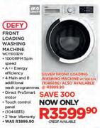 Defy 6KG Silver Front Loading Washing Machine WCY61032M