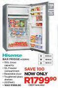 Hisense 100Ltr Bar Fridge H130RMS