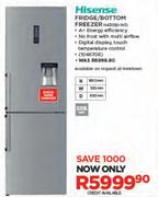 Hisense 323Ltr Fridge/Bottom Freezer H430BI-WD