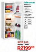 Hisense 168Ltr Fridge/Freezer H220TWH