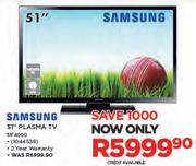  Samsung 51" Plasma TV-51F4000