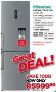 Hisense 322Ltr Fridge/Freezer H430BI-WD