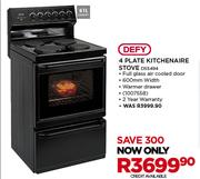 Defy 81Ltr 4 Plate Kitchenaire Stove DSS494