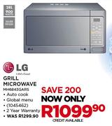 LG 28Ltr Grill Microwave MH6843GARS
