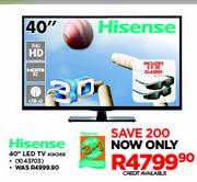 Hisense 40" 3D LED TV-40K366