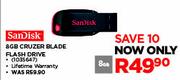 SanDisk 8GB Cruzer Blade Flash Drive