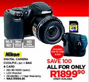 Nikon Digital Camera Coolpix L330 + Bag & Card