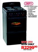 Defy 4 Plate Stove DSS509