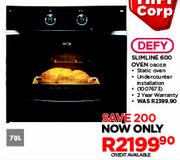Defy 70Ltr Slimline 600 Oven DBO331